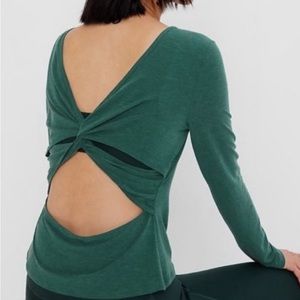 GapFit Breathe Open Back Twist Top